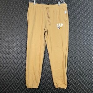 Gap‎ x Disney Brown Mickey Mouse Logo Drawstring Joggers Sweatpants Medium